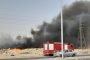 سيارات الحماية المدنية تسيطر على حريق أبراج الضغط العالي بمدينة ٦أكتوبر.